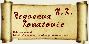 Negosava Komatović vizit kartica